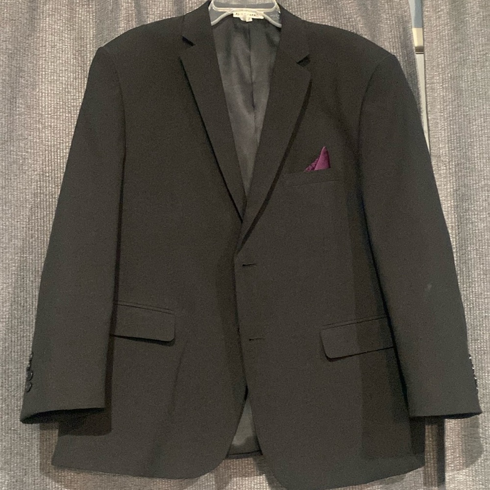 Two button black men’s blazer jacket